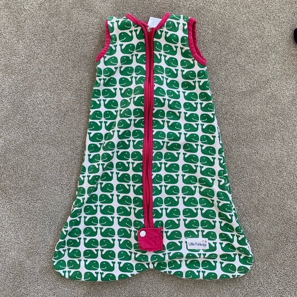 Green whale Little Fishkopp sleep sack - Picture 2 of 7